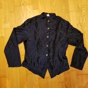 Resource Blue Silk Embroidered Shirt